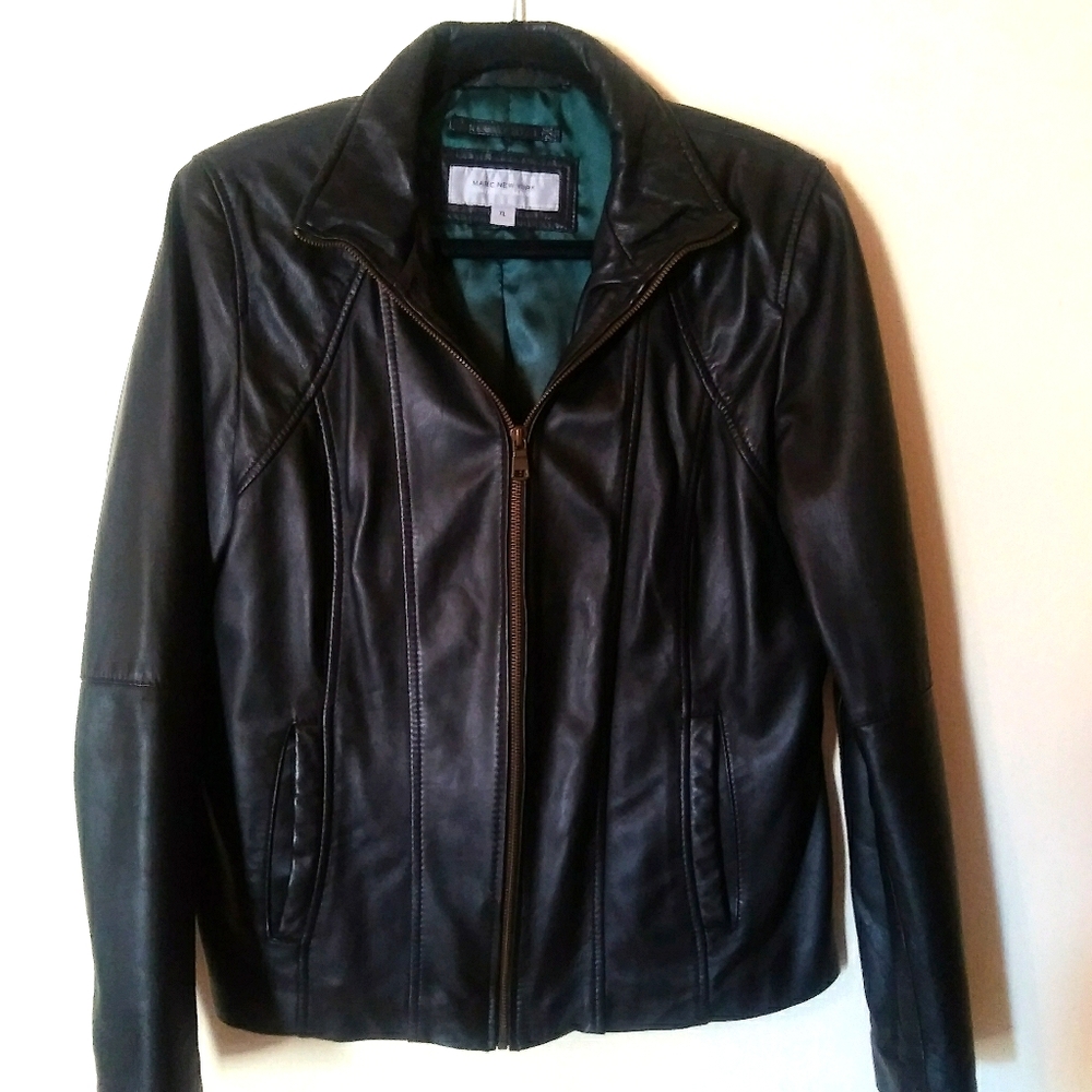 Andrew Marc black leather jacket